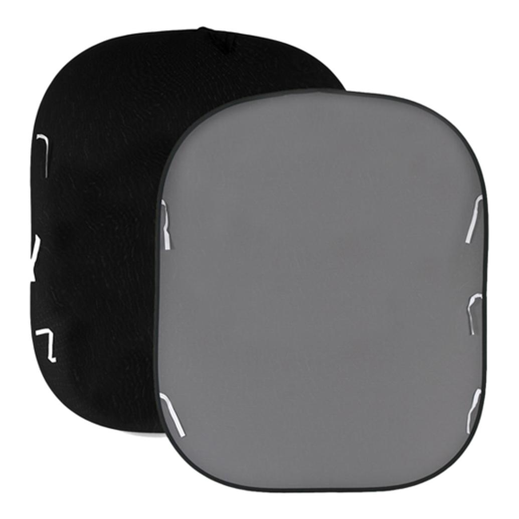 Lastolite Collapsible Reversible Background (6 x 7, Black/Mid Gray)