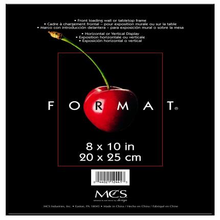 MCS Format 8x10in Picture Frame with Easel (Black)