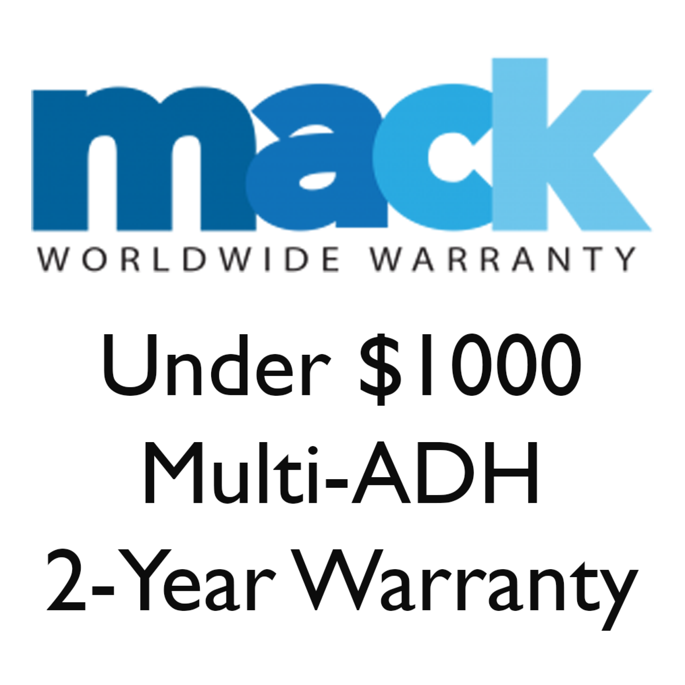 Mack 2YR Multi ADH Warranty Under 1000 For Digital Still, Video, Lens, Flash