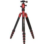 MeFoto A1350Q1R RoadTrip  Series 1 Travel Kit With Ball Head - Red 0