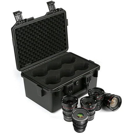Meike Cinema Prime 5-Lens Kit MFT with Hard Case (12mm, 16mm, 25mm, 35mm, 50