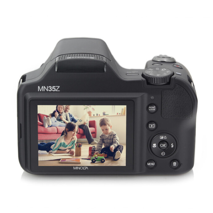 Minolta MN35Z 20MP 35X Optical Zoom Wi-Fi Bridge Camera (Black)