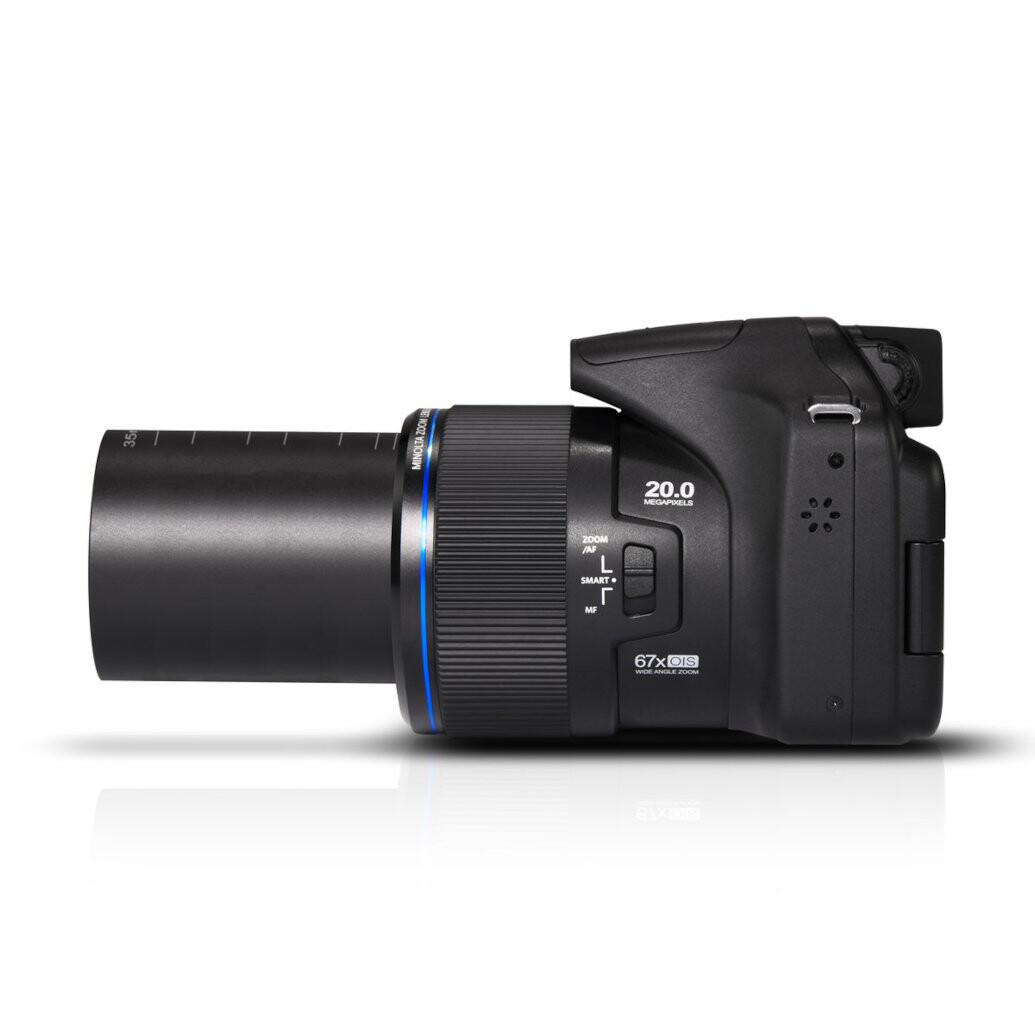 Minolta MN67Z 20MP 67x Optical Zoom Wi-Fi Bridge Camera (Black)