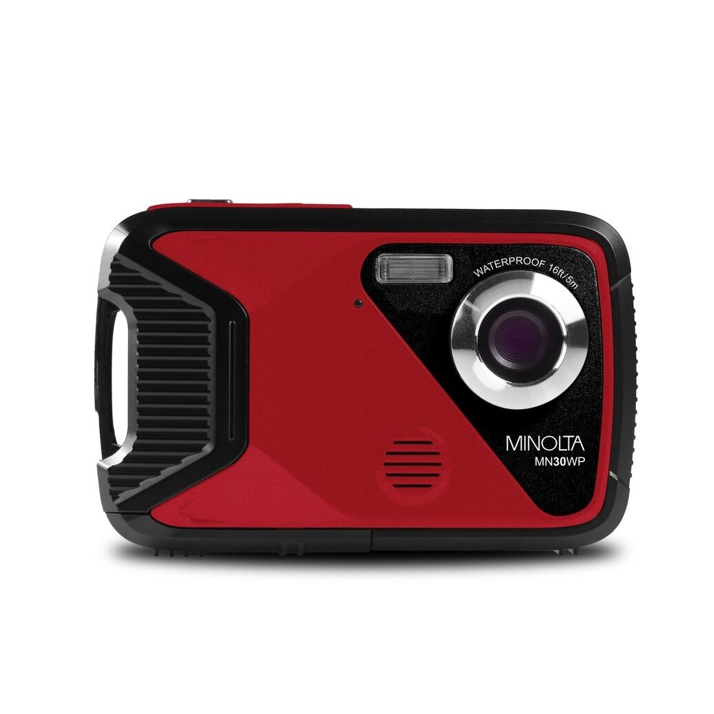 Minolta MN30WP 21MP/1080P HD Waterproof Digital Camera (Red)