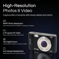 MINOLTA MND20 44 MP / 2.7K Quad HD Camera (Black) 1
