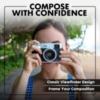 MINOLTA MND70 Retro 48 MP AF / 5K Ultra HD Dual Lens Camera w/WiFi (Silver/B 4