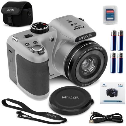 MINOLTA MN26Z ProShot 20 MP / 1080P FHD Bridge Camera w/26x Optical Zoom (Si