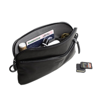 Moment Crossbody Wallet (Black Leather) 2