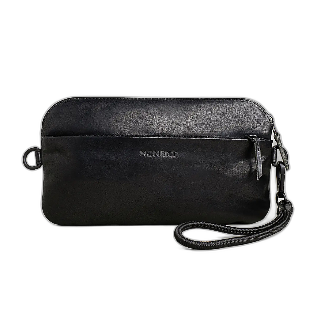 Moment Crossbody Wallet (Black Leather)