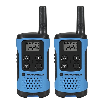 Motorola T100 Talkabout Two-Way Radios (Neon Blue, 2-Pack)