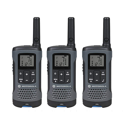 Motorola T200 Talkabout Two-Way Radios (Gray, 3-Pack)