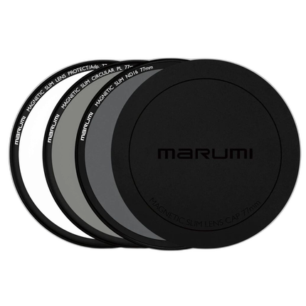 67mm Marumi Slim Basic Kit LP/CPL ND16 Lens Cap Set
