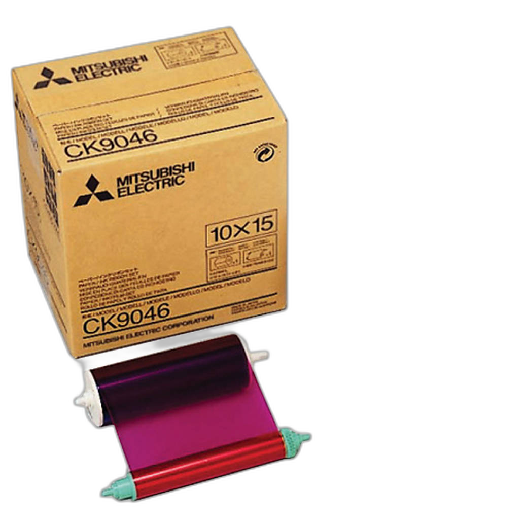 Mitsubishi 4 x 6 In. Paper Roll and Inksheet for CP-9550DW CK-9046