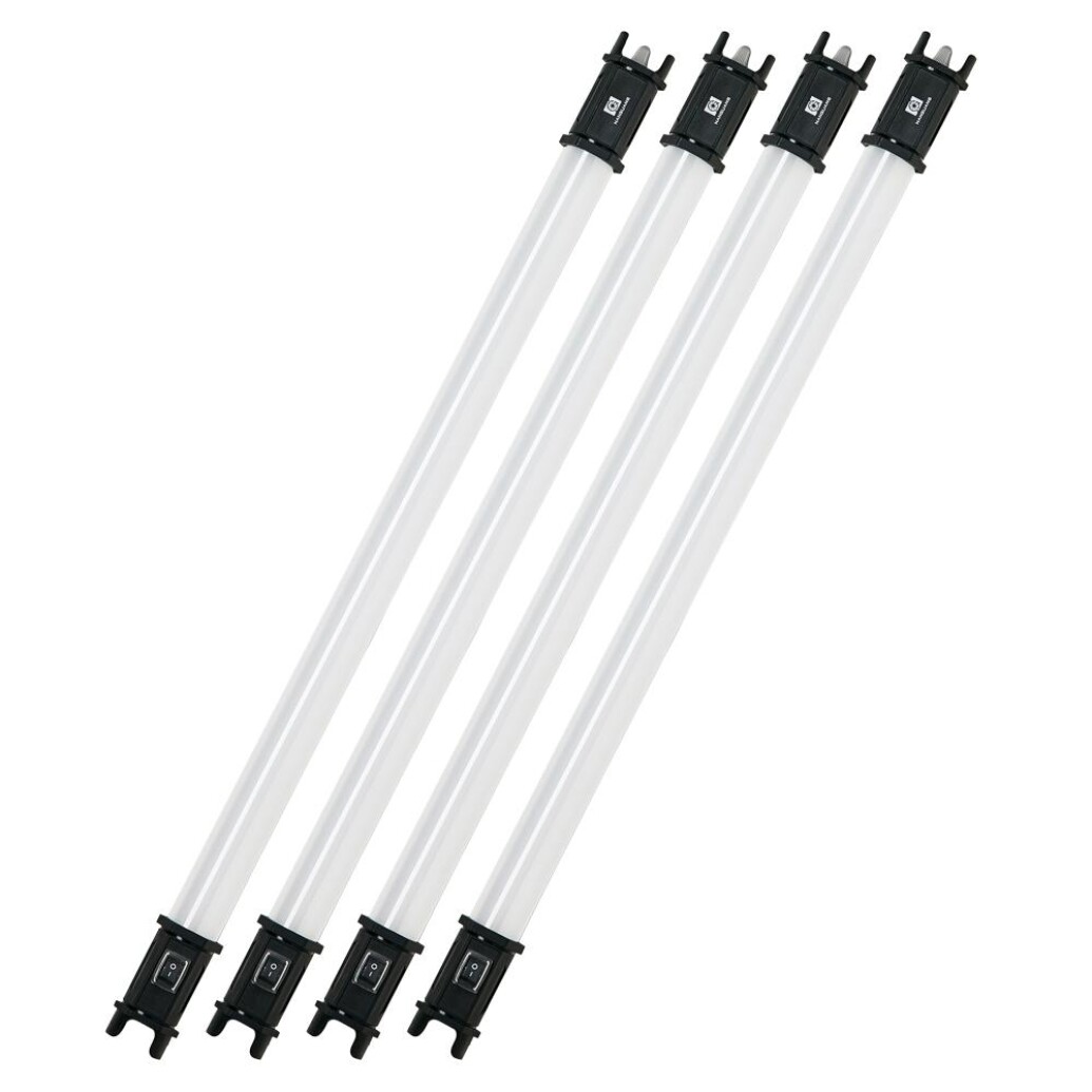 Nanlite PavoTube 15C 2FT RGBW LED Tube with Internal Battery 4 Light Kit
