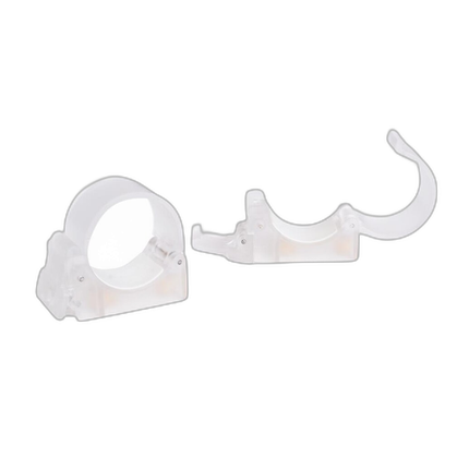 NanLite Pavotube Transparent Polycarbonate Clip with 1/4-20in Receivers