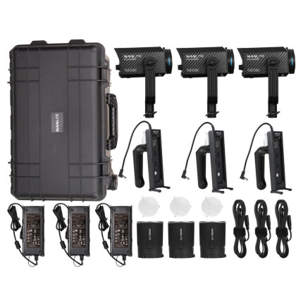 Nanlite Forza 60C RGBLAC LED Spotlight 3-Light Kit with Case