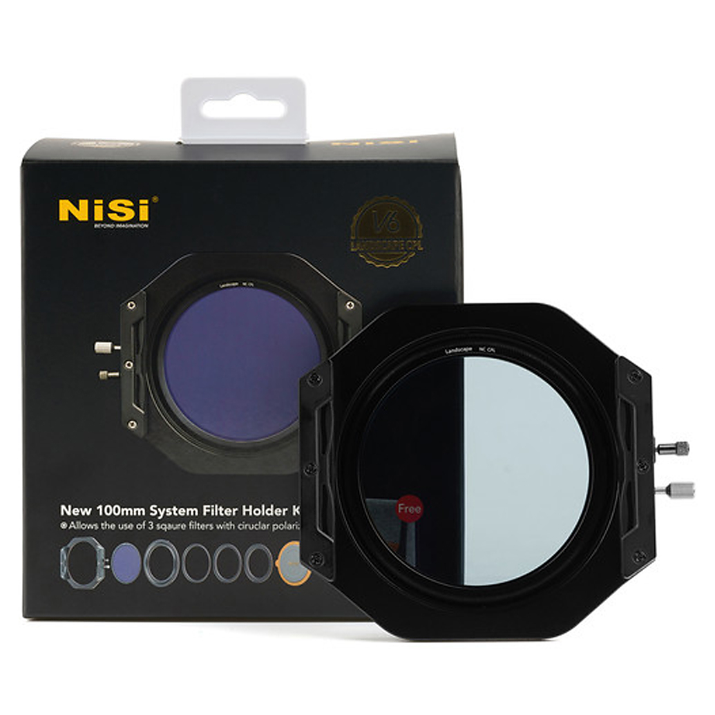 NiSi V6 100mm Filter Holder with Enhanced Landscape CPL  and amp; Lens Cap