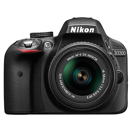 Nikon D3300 24.2 MP CMOS Digital Camera with AF-S 18-55mm VR II Lens-Black