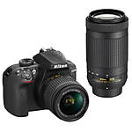 Nikon D3400 DSLR with 18-55mm f/3.5-5.6G VR  and  70-300mm f/4.5-6.3G ED Black 0
