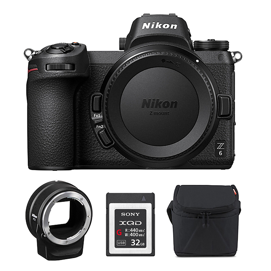 Nikon Z6 Mirrorless Digital Camera with FTZ Mount Adapter Kit