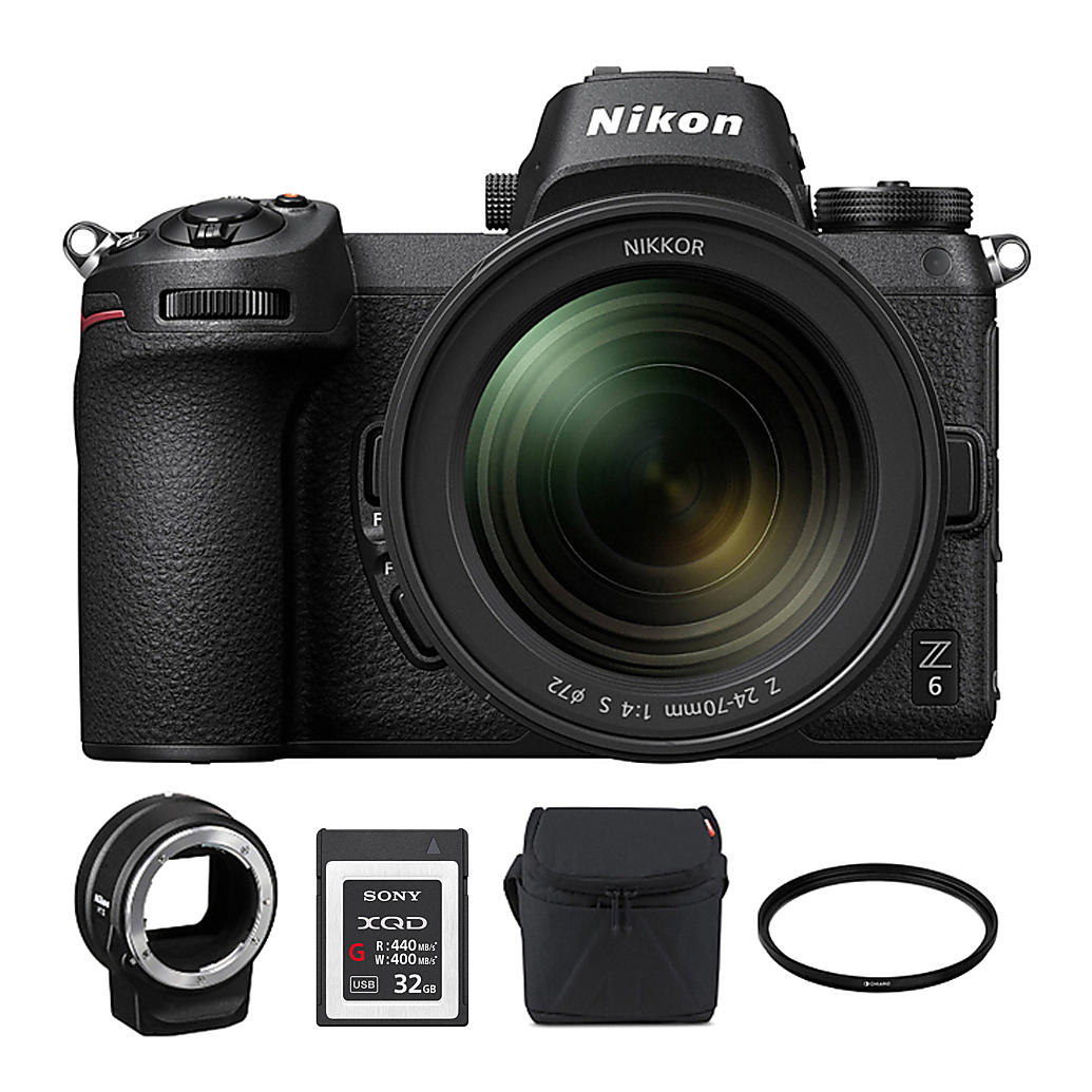 Nikon Z6 Mirrorless Digital Camera with 24-70mm Lens and FTZ Mount Adapter Kit
