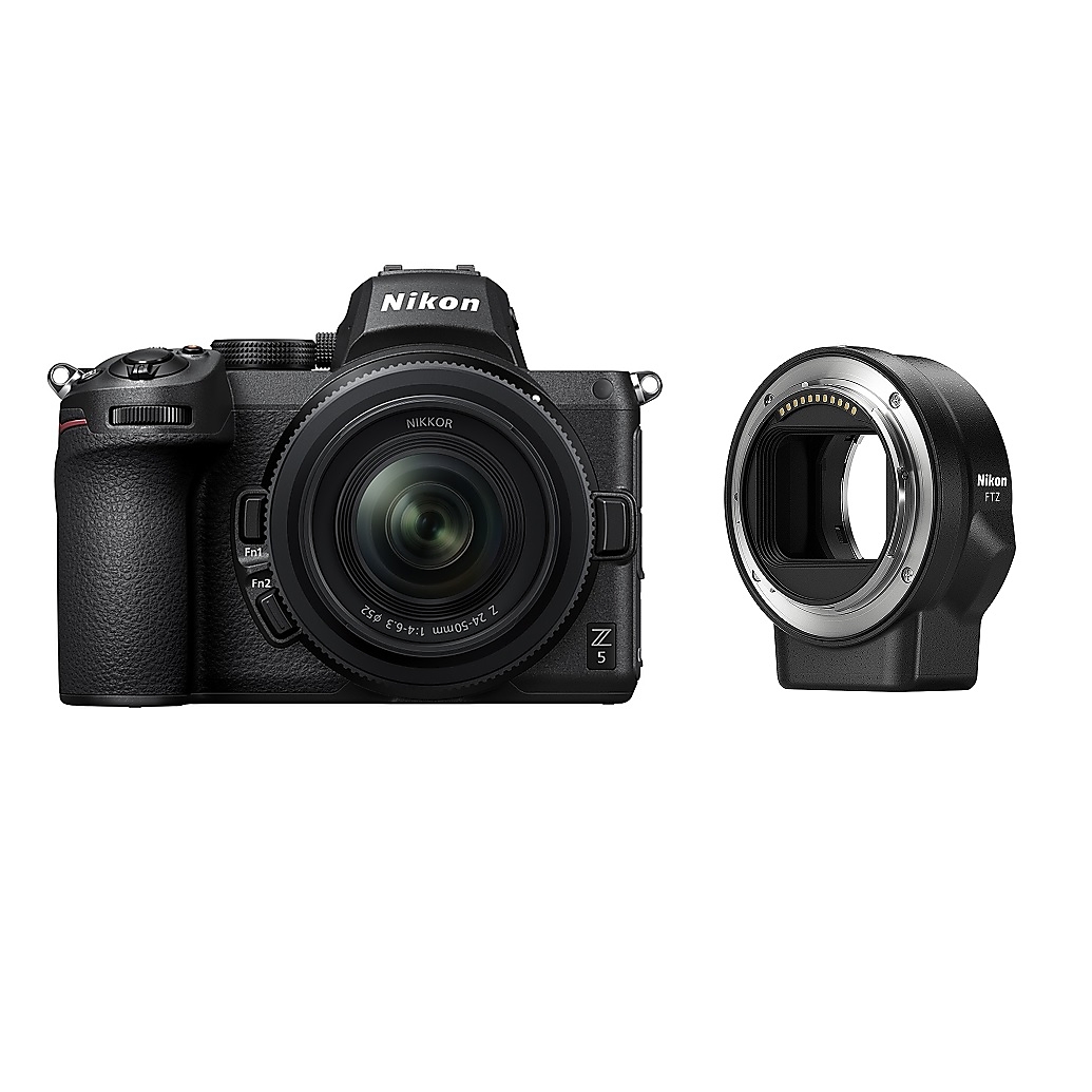 Nikon Z 5 Mirrorless Digital Camera with 24-50mm Lens and FTZ Adapter