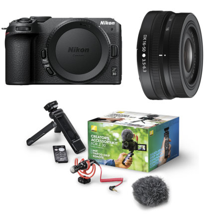 Nikon Z30 Mirrorless Camera with 16-50mm Lens and Creators Accessory Kit