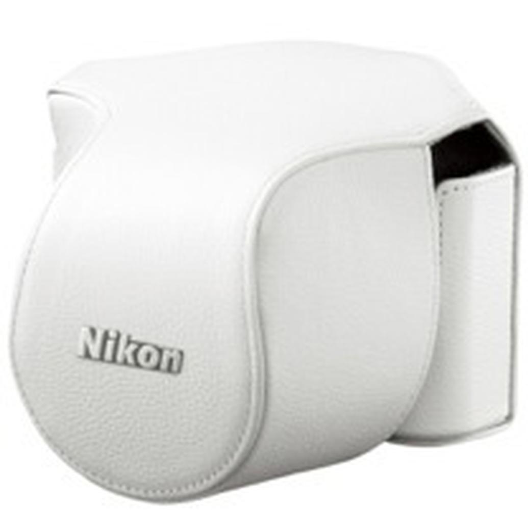 Nikon CB-N1000SB Leather Body Case Set for Nikon 1 V1 (White)