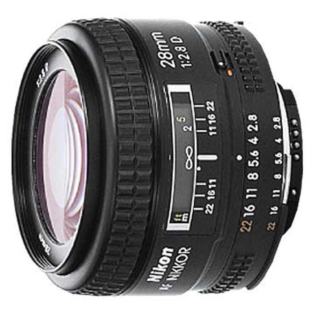 Nikon AF Nikkor 28mm f/2.8D Wide Angle Prime Lens - Black