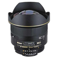Nikon AF Nikkor 14mm f/2.8D ED Ultra Wide Angle Prime Lens - Black 1