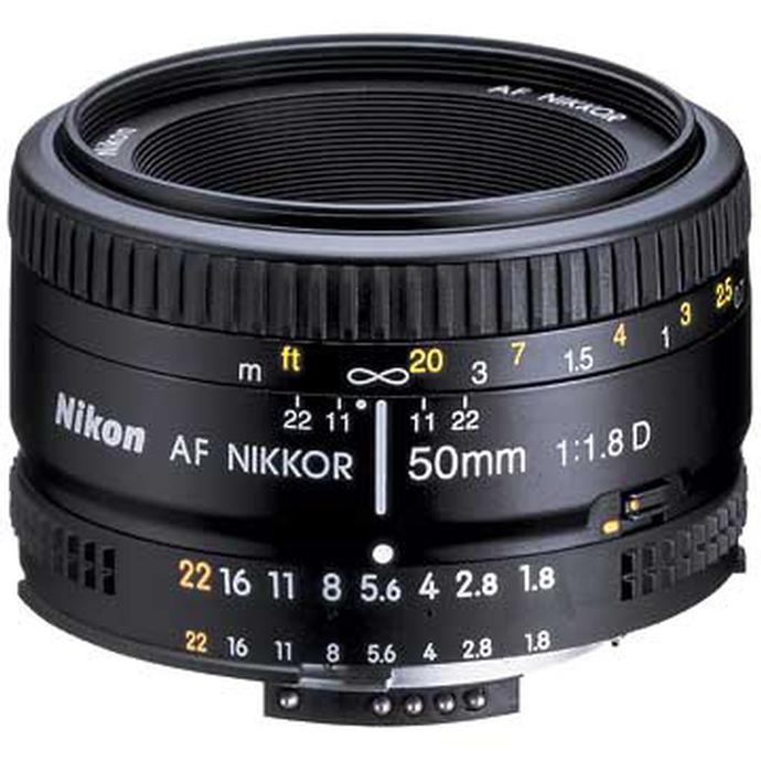 Nikon AF Nikkor 50mm f/1.8D Prime Lens - Black