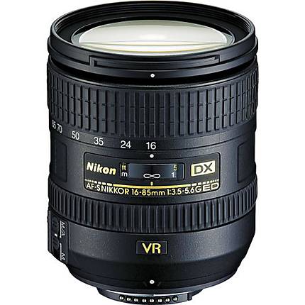 Nikon AF-S DX Nikkor 16-85mm f/3.5-5.6G ED VR Standard Zoom Lens - Black