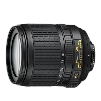 Nikon AF-S DX Nikkor 18-105mm f/3.5-5.6G ED VR Telephoto Lens - Black
