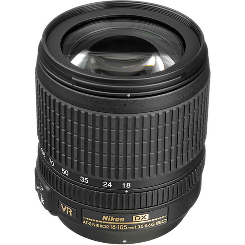 Nikon AF-S DX Nikkor 18-105mm f/3.5-5.6G ED VR Telephoto Lens - Black