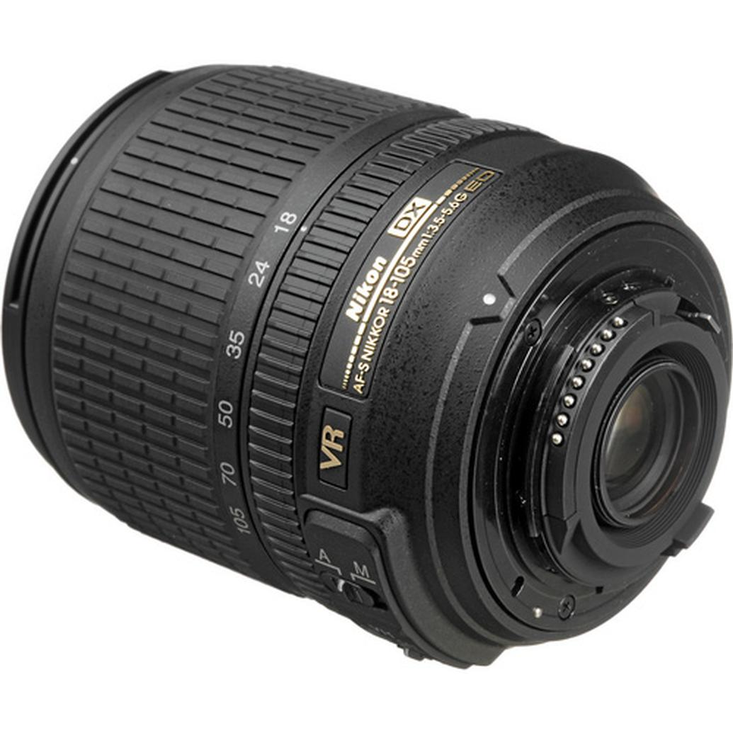 Nikon AF-S DX Nikkor 18-105mm f/3.5-5.6G ED VR Telephoto Lens - Black