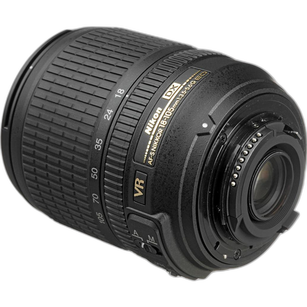 Nikon AF-S DX Nikkor 18-105mm f/3.5-5.6G ED VR Telephoto Lens - Black