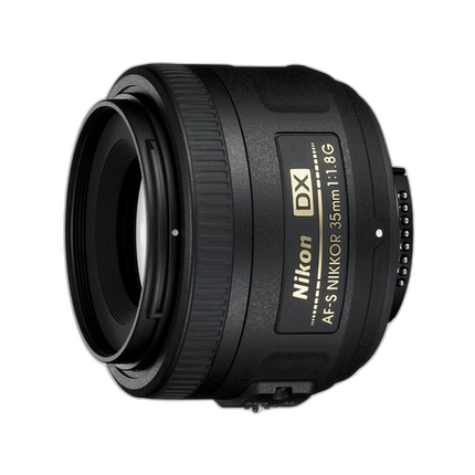 Nikon AF-S DX Nikkor 35mm f/1.8G Prime Lens for DX-format cameras - Black