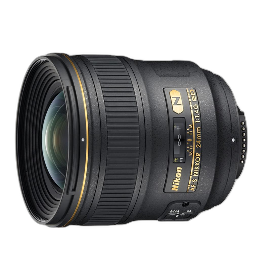 Nikon AF-S Nikkor 24mm f/1.4G ED Wide Angle Prime Lens - Black