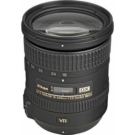 Nikon AF-S DX Nikkor 18-200mm f/3.5-5.6G ED VR II Telephoto Lens - Black