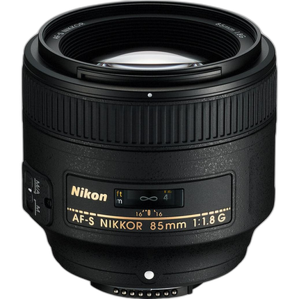 Nikon AF-S Nikkor 85mm f/1.8G Medium Telephoto Portrait Lens - Black