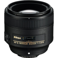 Nikon AF-S Nikkor 85mm f/1.8G Medium Telephoto Portrait Lens - Black 0