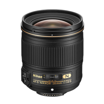 Nikon AF-S Nikkor 28mm f/1.8G Wide Angle Prime Lens - Black