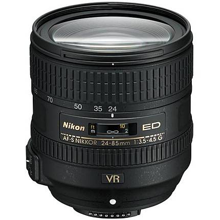 Nikon AF-S Nikkor 24-85mm f/3.5-4.5G ED VR Wide Angle Lens - Black