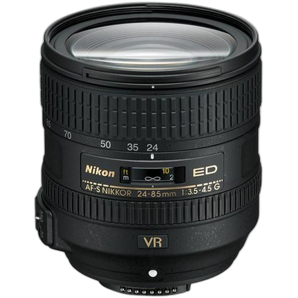 Nikon AF-S Nikkor 24-85mm f/3.5-4.5G ED VR Wide Angle Lens - Black
