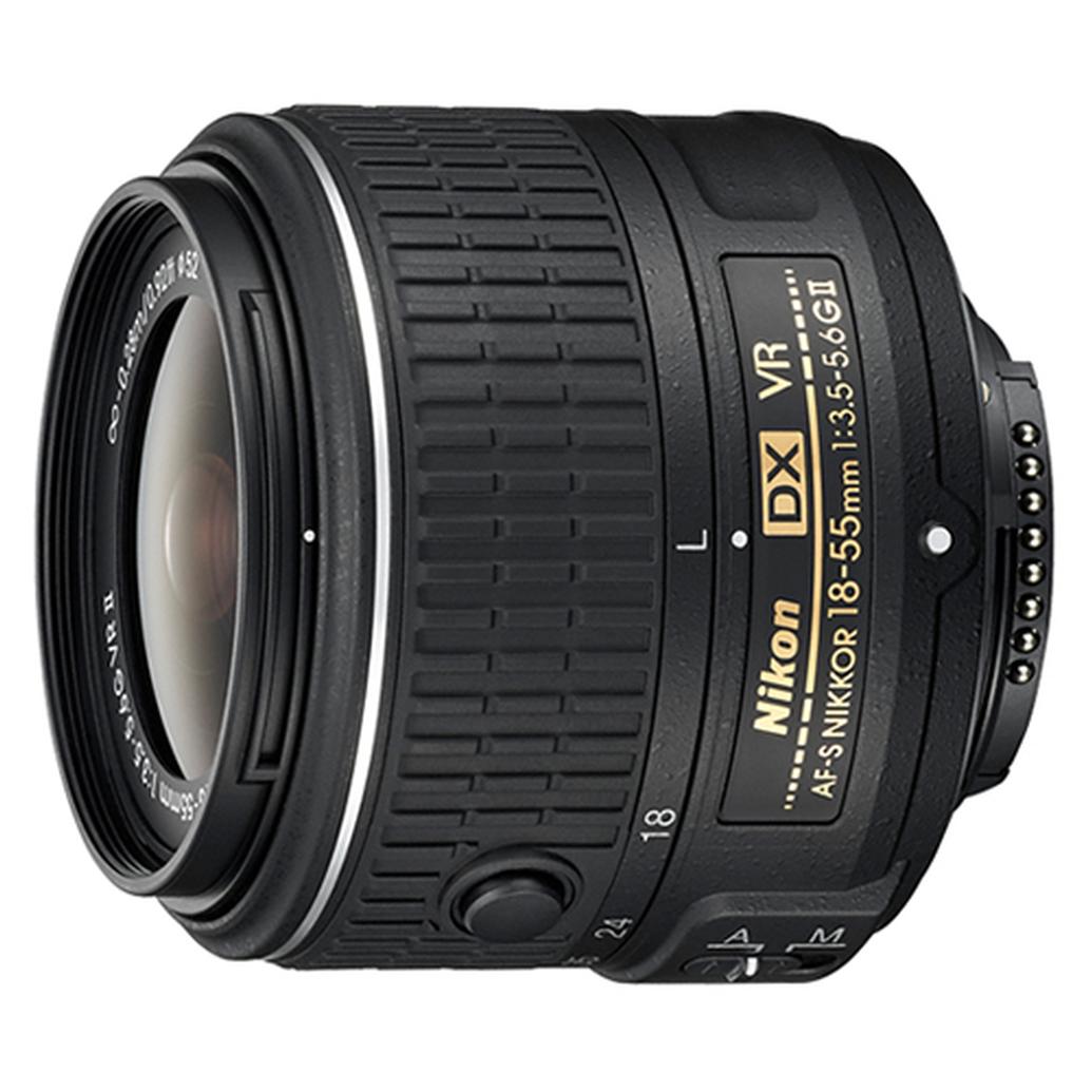 Nikon AF-S DX Nikkor 18-55mm f/3.5-5.6G VR II Zoom Lens - Black
