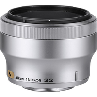 Nikon 1 Nikkor 32mm f/1.2 Medium Telephoto Lens - Silver 0
