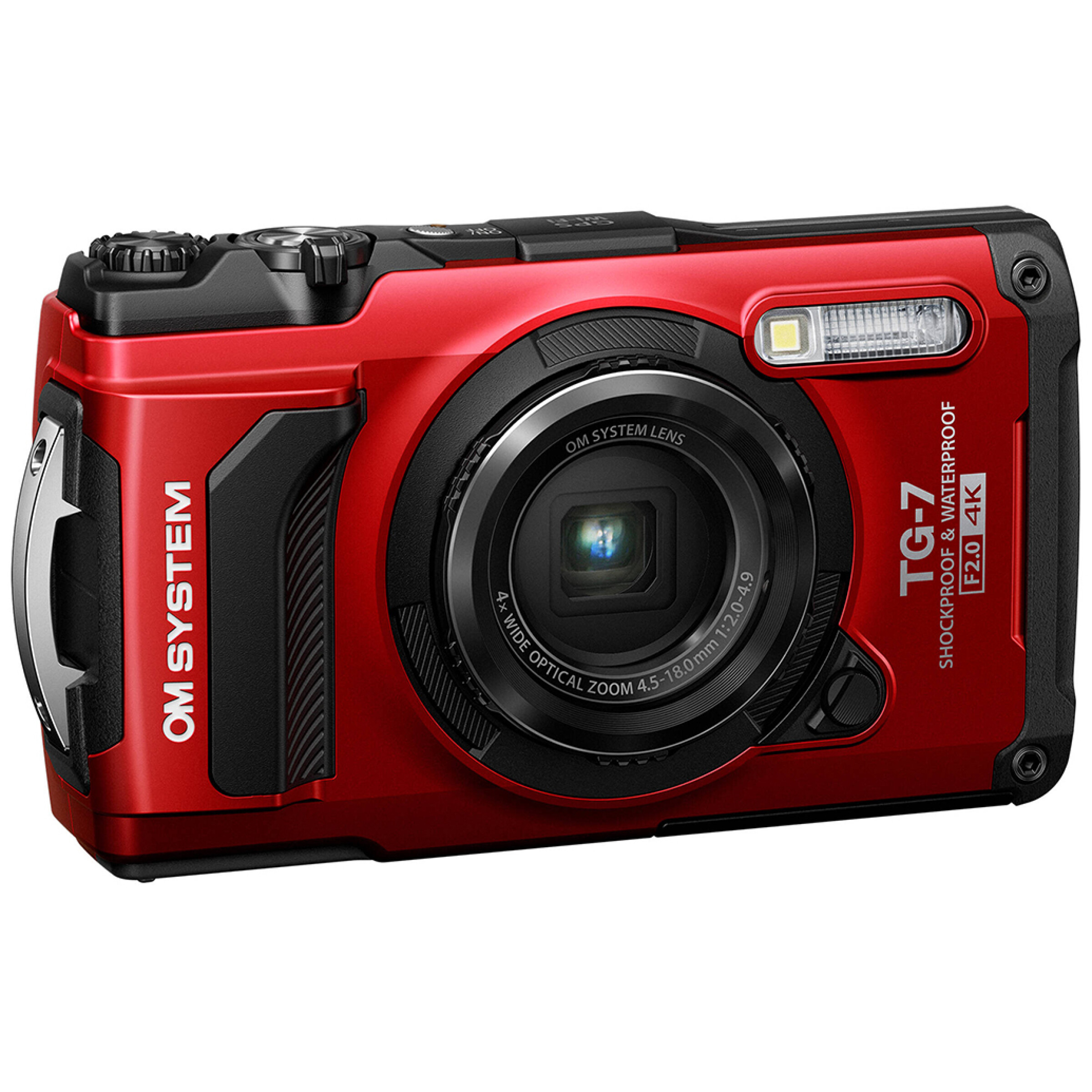 OM System Tough TG-7 Digital Camera (Red)