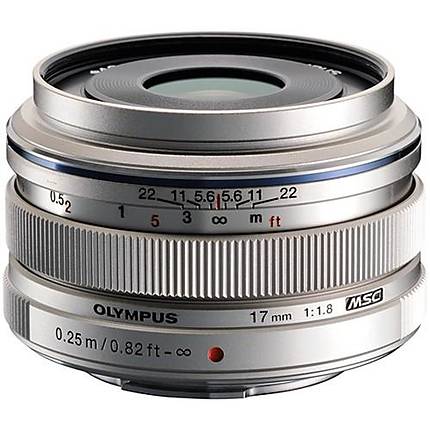 Olympus M.Zuiko Digital 17mm f/1.8 Wide Angle Prime Lens - Silver