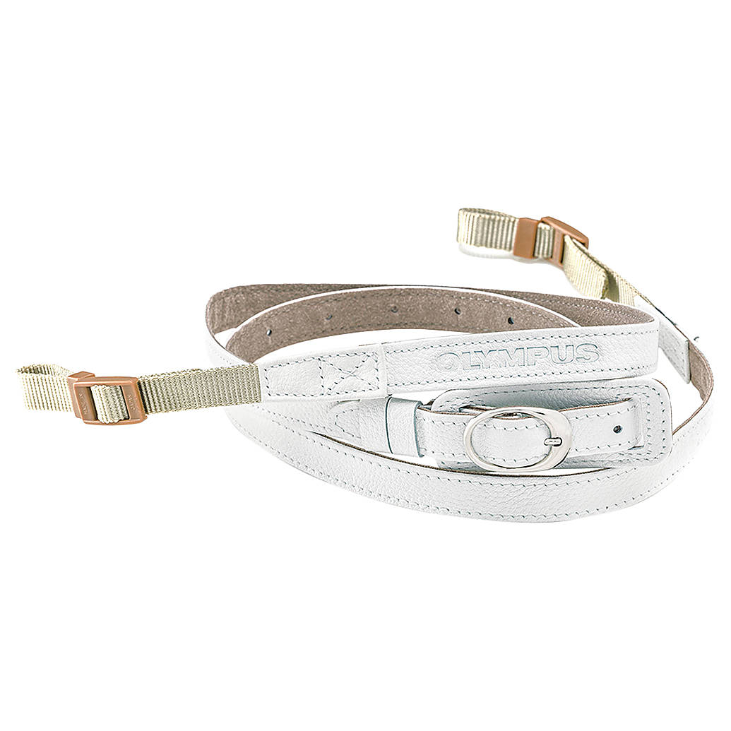 Olympus CSS-S109LL Genuine Leather Shoulder Strap (White)