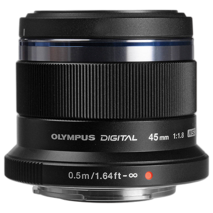 OM SYSTEM M.Zuiko Digital 45mm f/1.8 Portrait Lens - Black